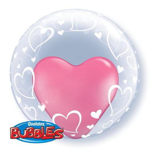 24" / 61cm Deco Bubble Stylish Heart Qualatex #29505
