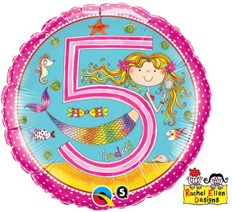 18" / 46cm Rachel Ellen - Age 5 Mermaid Dots Qualatex #24146
