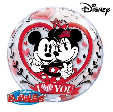 22" / 56cm Disney Mickey & Minnie I Love You Qualatex #21892