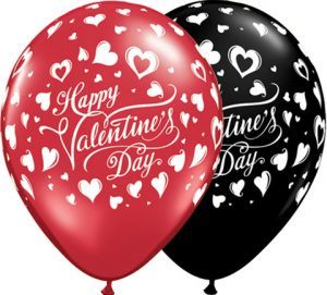 11″ / 28cm Valentine’s Classic Hearts Qualatex #23185-1