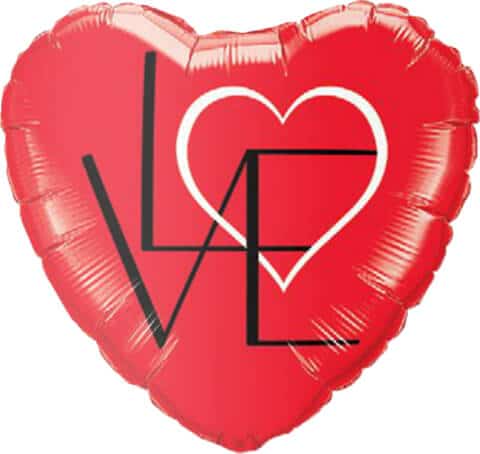 18" / 46cm L(Heart)VE Red Qualatex #46079