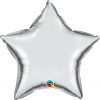 20" / 51cm Solid Colour Star Silver Qualatex #99612