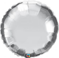 36″ / 91cm Solid Colour Round Silver Qualatex #12683
