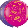 3" / 91cm Mardi Gras Party-A-Round Purple Violet & Wild Berry Qualatex #15311-1