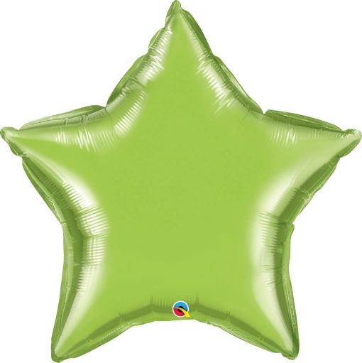 36″ / 91cm Solid Colour Star Lime Green Qualatex #16165