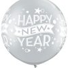 30" / 76cm New Year Confetti Dots Silver Qualatex #19173-1