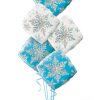 Bukiet 466 Snowflake Sparkles Blue Qualatex #40089-3 40091-2