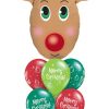 Bukiet 455 Red Nosed Reindeer Qualatex #40077 27712-6