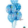 Bukiet 190 1st Birthday Stars Blue Qualatex #41592-2 18449-3
