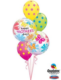 Bukiet 579 Mother's Day Butterfly Bubbles Qualatex #79717-2 10240-3