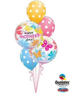 Bukiet 580 Mother's Day Flowers & Butterflies Qualatex #79717-2 14248-3