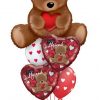Bukiet 139 Teddy Bear Love Qualatex #16453 41324-2 18080-2