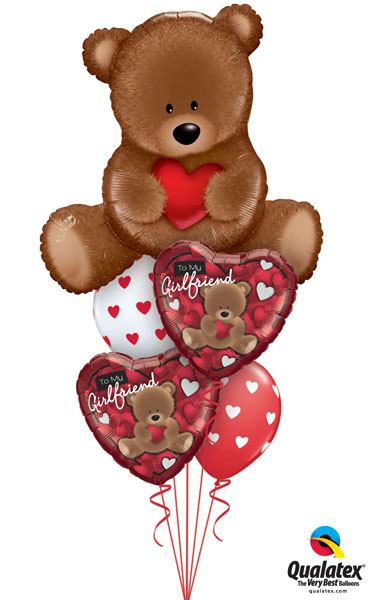 Bukiet 139 Teddy Bear Love Qualatex #16453 41324-2 18080-2