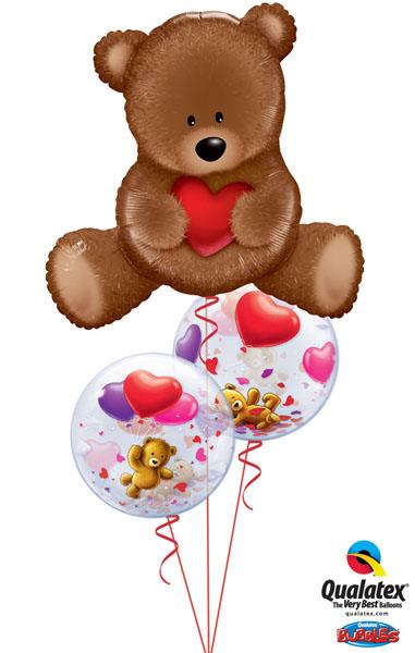 Bukiet 135 Teddy Bear Love Qualatex #16453 65205-2