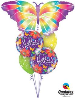 Bukiet 568 Mother's Day Luminous Butterfly Qualatex #11656 24082-2 48371-2