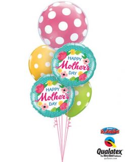 Bukiet 597 Giant Mother's Day Polka Dots Qualatex #16872 25574-1 47380-2 84651-2