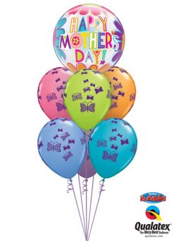 Bukiet 576 Mother's Day Flowers and Butterflies Qualatex #47601 48365-6