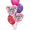Bukiet 501 Love You Coverging Hearts Qualatex #46070-2 90570-3