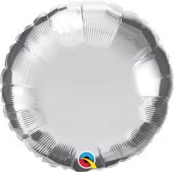 18" / 46cm Solid Colour Round Silver Qualatex #99588