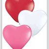 6" / 15cm Solid Colour Heart Latex Love Assortment Qualatex #47949-1