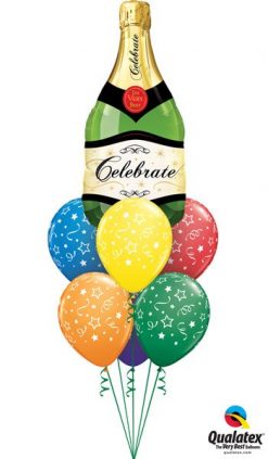 Bukiet 629 Celebratory Bubbly Bottle Qualatex #16122 46110-6