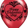 11" / 28cm Valentine"s Filigree Ruby Red Qualatex #35127-1