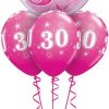 Bukiet 169 Birthday Pink Starburst Sparkle Qualatex #43121 44924-3