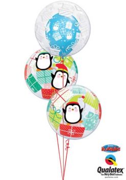 Bukiet 610 Penguins & Presents Bubbles Qualatex #44649 43438-2 52004