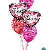 Bukiet 713 Pink & Red Roses Valentine Frame Messages #54852-2 40303-3