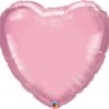 36" / 91cm Solid Colour Heart Pearl Pink Qualatex #74626