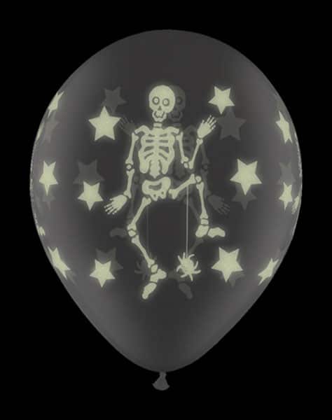 11" / 28cm Glow Skeletons Qualatex #74876-1