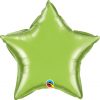 20″ / 51cm Solid Colour Star Lime Green Qualatex #76231