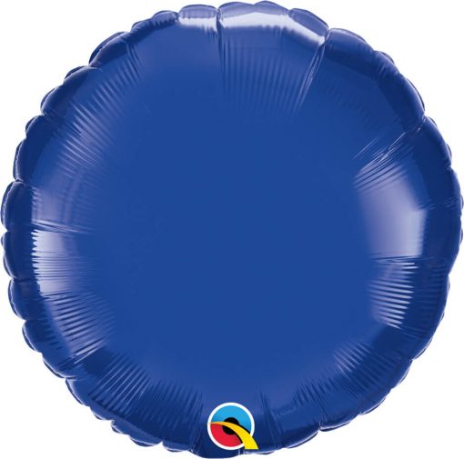 18″ / 46cm Solid Colour Round Dark Blue Qualatex #87141