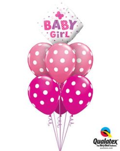 Bukiet 648 New Baby Girl Butterfly Qualatex #14659 37222-3 37225-3