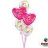 Bukiet 673 Valentine's Gold Script and Love Roses bouquet #54838-2 55248-3