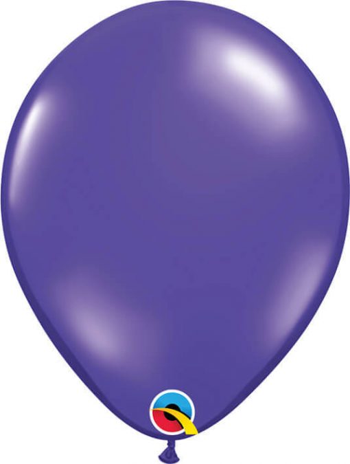11 28cm Tranparent Quartz Purple Qualatex #43789-1