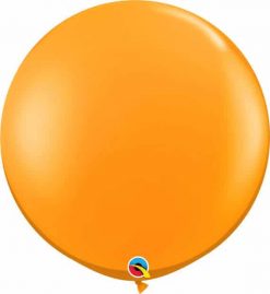 3' 91cm Transparent Mandarin Orange Qualatex #43263-1