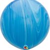 30" / 76cm Super Agate Blue Rainbow Qualatex #63756-1