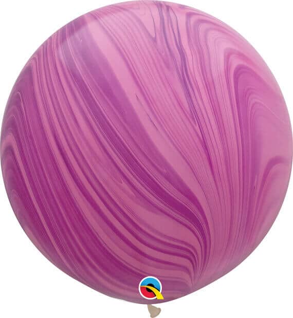 30 76cm SuperAgate Pink Violet Rainbow Qualatex #63758-1