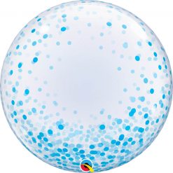 24″ / 61cm Deco Bubble Blue Confetti Dots Qualatex #57789
