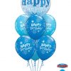 Bukiet 762 Sparkling Blue Birthday Qualatex #48439 38858-6