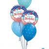 Bukiet 770 Happy Nautical Birthday Qualatex #49178-2 18466-3
