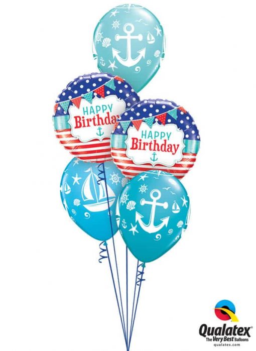 Bukiet 771 Anchors Away Birthday Qualatex #49178-2 44796-3