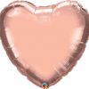 36″ / 91cm Solid Colour Heart Rose Gold Qualatex #78451