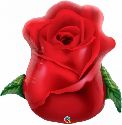 33″ / 84cm Red Rose Bud Qualatex #98696