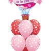 Bukiet 814 Pink & Red Hearts in the Air Qualatex #78529 85713-6