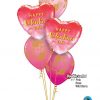 Bukiet 785 "Be Mine" Valentine Hearts Qualatex #78537-2 40862-3