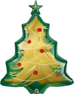 40″ / 101cm Christmas Tree Brushed Gold Qualatex #89972