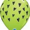 11" / 28cm Prickly Heart Seeds Lime Green Qualatex #10643-1