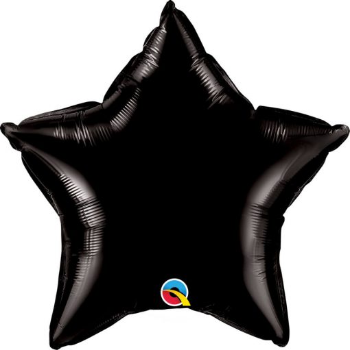 20" / 51cm Solid Colour Star Onyx Black Qualatex #12617